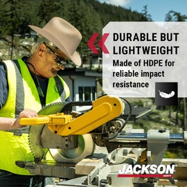 Jackson Safety Cowboy Hard Hat - Non-Vented, Full Brim, 4-Point Ratchet Suspension Safety Helmet for Men & Women - ANSI Z89.1 Class E & OSHA Compliant - Made in USA