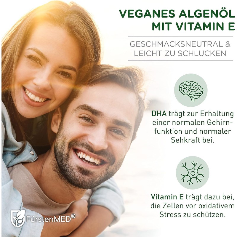 FürstenMED® Algae Oil Omega 3 Vegan Capsules High Dose with