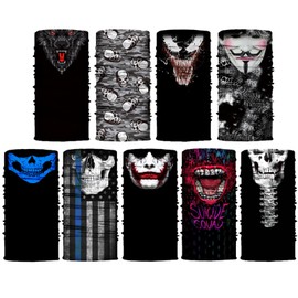 Neck Gaiters Neck Warmer Face Gator Mask Cover Sun UV Protection,Seamless Bandana Rave Scarf Mask Balaclava Headband Headwear for Men Women Boys Girls,Head Wrap for Outdoors Motorcycle Cycling