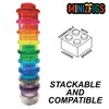 Minizfigs 1050PCS Trans-Variety 1x1 Round Plates Bulk Building Blocks Parts