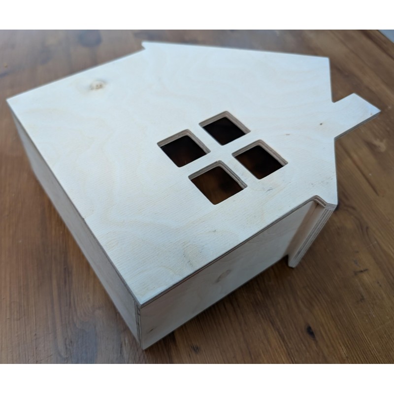 Chirpy & Goose House Shaped Wooden Wall Shelf, 22cm x