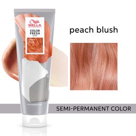 Wella Professionals Color Fresh Mask Temporary Color Refresh Treatment, Semi Permanent Hair Dye, Hair Gloss Treatment for Copper Hair, Peach Blush 150ml