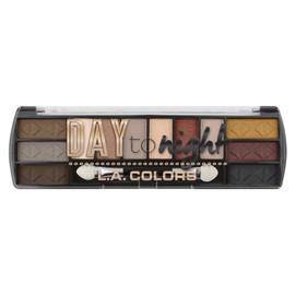 L.A. COLORS Day To Night 12 Color Eyeshadow Palette, Sundown, 0.28 oz. (CES430), Powder