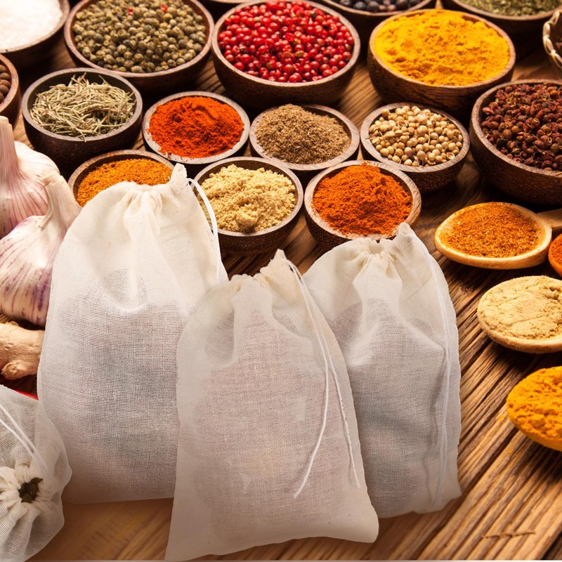Boao 24 Pcs Spice Cooking Cheesecloth Bags for Straining Reusable