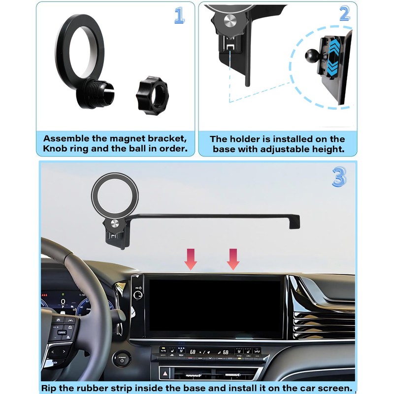 Car Phone Holder for 2025 2026 Toyota Camry 12.3" Screen