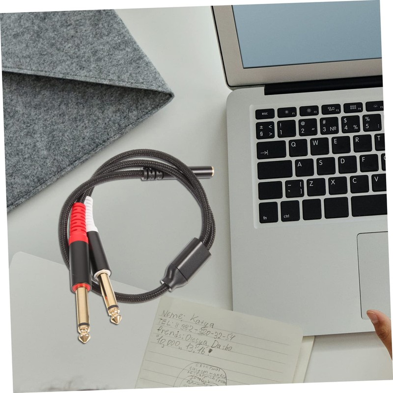 LABRIMP Audio Adapter Cable Headphones Jack Male Cord Dual Plug
