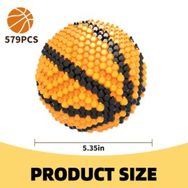 KADELE Basketball Building Block Set, Adults challenging STEM Block Decorations, Miniature 3D Educational Toys for Ages 14 15 16 and Above, (579 Pieces)