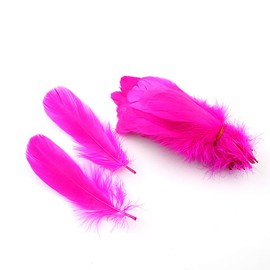 Sowder Natural Goose Feathers Clothing Accessories Pack of 100(Fushia)