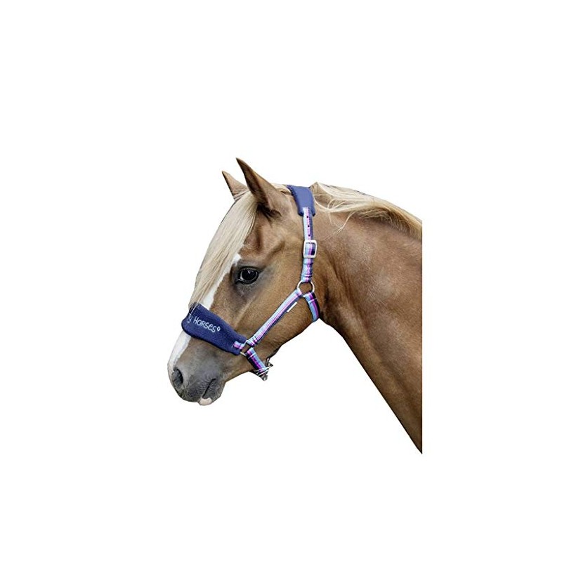 HKM Funny Headcollar Dark Blue/Blue/Dark Pink, One Size