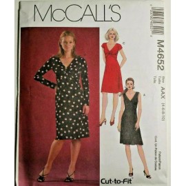 McCall's 4652 Misses Dress Sewing Pattern (Pullover A-Line) in 3 Styles 4-6-8-10