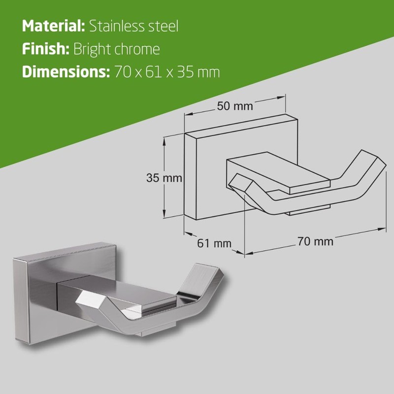 Amig - Bathroom Towel Hook Mod. 8 | Wall-Mounted Towel