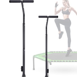 GSDOTZAP Rebounder Handle Bar Only, 3 Levels Adjustable Stabilizer Bar for Straight Leg Fitness Trampoline, ONLY Fits for Foot Tube Within 2.5CM/0.98IN Diameter, Grippable & Cushy Foam Handle