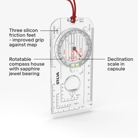 Silva compass navigation - EXPEDITION 4 - Scale 1:25k 1:40k 1:50k mm & inches - Navigation compass for advanced users and rescue professionals - Rotatable compass housing - Compass hiking