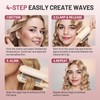 Tieumioe Beach Waver Curling Iron for Women 1.25 Inch, Deep