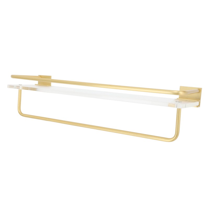 Bathroom Wall Shelf Space Aluminum and Acrylic Rustproof Punch Free