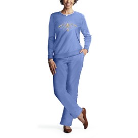 Pembrook Womens Sweat Suits Two-Piece - Ladies Sweatsuits Sets | Embroidered Fleece Sets for Women 2 Piece | Sweat Outfits for Older Women |