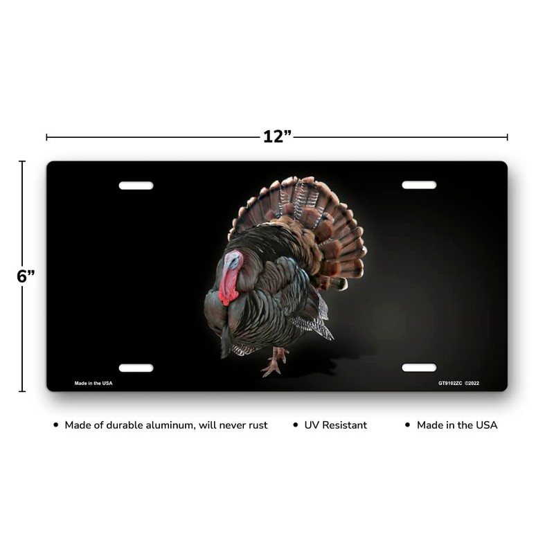 Turkey on Black License Plate