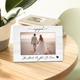 WTOGQ Engagement Picture Frames, Engagement Gifts for Couples, Wedding Picture Frame, Wedding Photo Frame 4x6, Wedding Gifts for Newlyweds Women Men, The Best is Yet to Come Photo Picture Frames