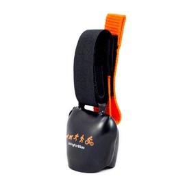 swisstrailbell® Mexico Edition Deep Black: Orange Evolution, Orange Band, Bicycle Bell, Trailbell, Signal Bell