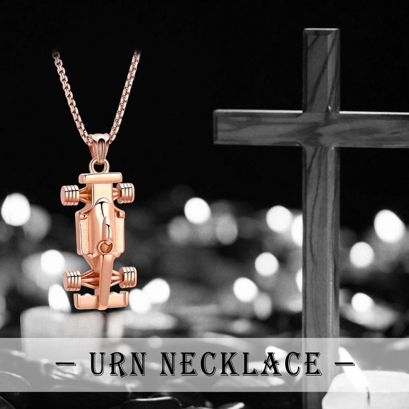 QGJNSGC Racing Car Urn Necklace for Ashes for Women Men
