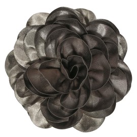 7.5in Extra Large Rose Brooch Exquisite Shiny Satin Camellia Brooch Oversized Flower Brooch Lapel Pin,Suitable For Women Dance Banquet Wedding Hair Clothing Accessories (Burnt Brown)