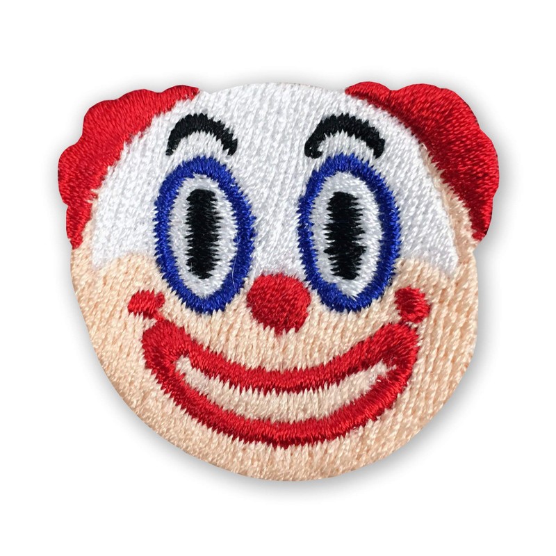Clown Face, Emoticon, Embroidered Iron on Patch