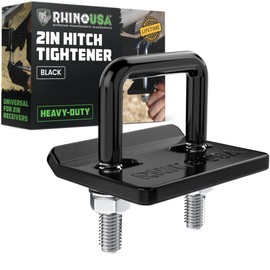 Rhino USA Hitch Tightener Anti Rattle Clamp (for 2 inch Hitches) Heavy Duty Steel Trailer Hitch Stabilizer - Weatherproof Protective Anti-Rust Silencer for Bike Rack, Hitch Receiver & More!