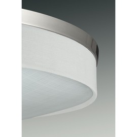Progress Lighting P3611-0930K9 Transitional Flush Mount from Weaver Led Collection in Pwt, Nckl, B/S, Slvr. Finish, Brushed Nickel