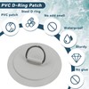 6pcs PVC D-Ring Patch Stainless Steel D Ring Patches for
