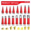 24pcs Universal Integrated Rubber Nozzle Tool Kit, Stainless Steel Caulking