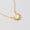 GUOKE Sunshine Necklace - 14K Gold Plated Dainty Gold Necklace