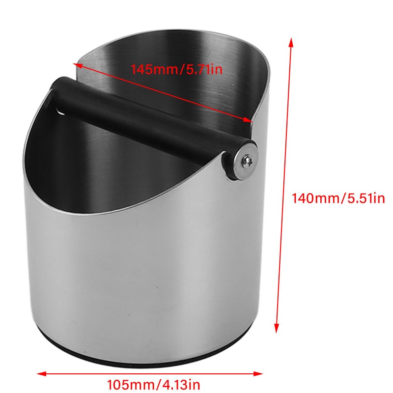 Coffee Knock Box Round Stainless Steel Coffee Machine Knock Box