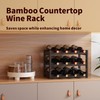 VASMIA Bamboo Wine Rack, Sturdy and Durable Wine Storage Cabinet