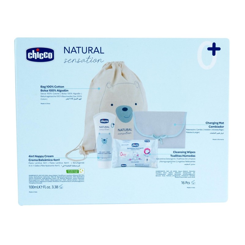 CHICCO NATURAL SENSATION - Changing Gift Set Includes 1 100%