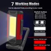 Folded Work Lights Aluminium Alloy USB Charging Magnetic COB Inspection