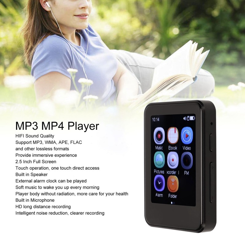 MP3 MP4 Player Bluetooth 5.0 HiFi Lossless 2.5 Inch Touch