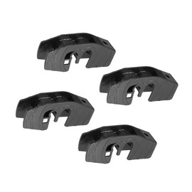 Motoforti Universal Front Wiper Blade Arm Adapter Clip Type-A, 39x17x11mm, Plastic, Black, 4pcs
