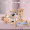 30 Minute Wooden Sand Timers,Large Bamboo Gold Sand Hourglass for