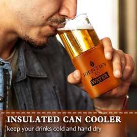 Father's Day Gifts for Dad,Dad Gifts from Son Daughter,Fathers Day Birthday Christmas Gifts for Dad,Leather Can Cooler for Men White Elephant Gifts for Adults