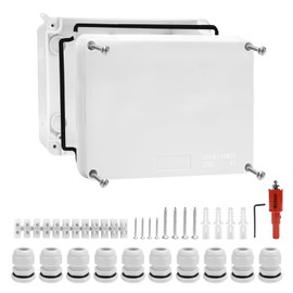 TYBYBB Junction Box Surface-Mounted IP65 150 x 110 x 70 mm Outdoor Waterproof Junction Box Surface-Mounted Terminal Box Surface Mounted Junction Box Large M20 for Diameter 6-12 mm Cable