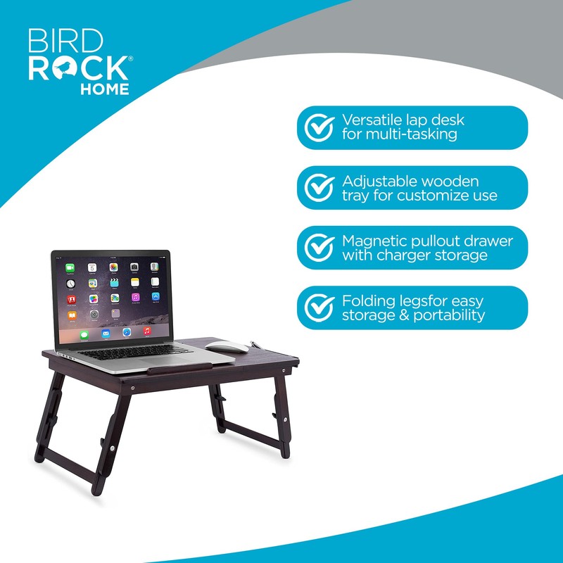 Sofia + Sam Bamboo Ventilation Lap Tray with Adjustable Legs