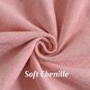 FUTEI Pink Chenille Throw Pillow Covers 18x18 Inch Set of
