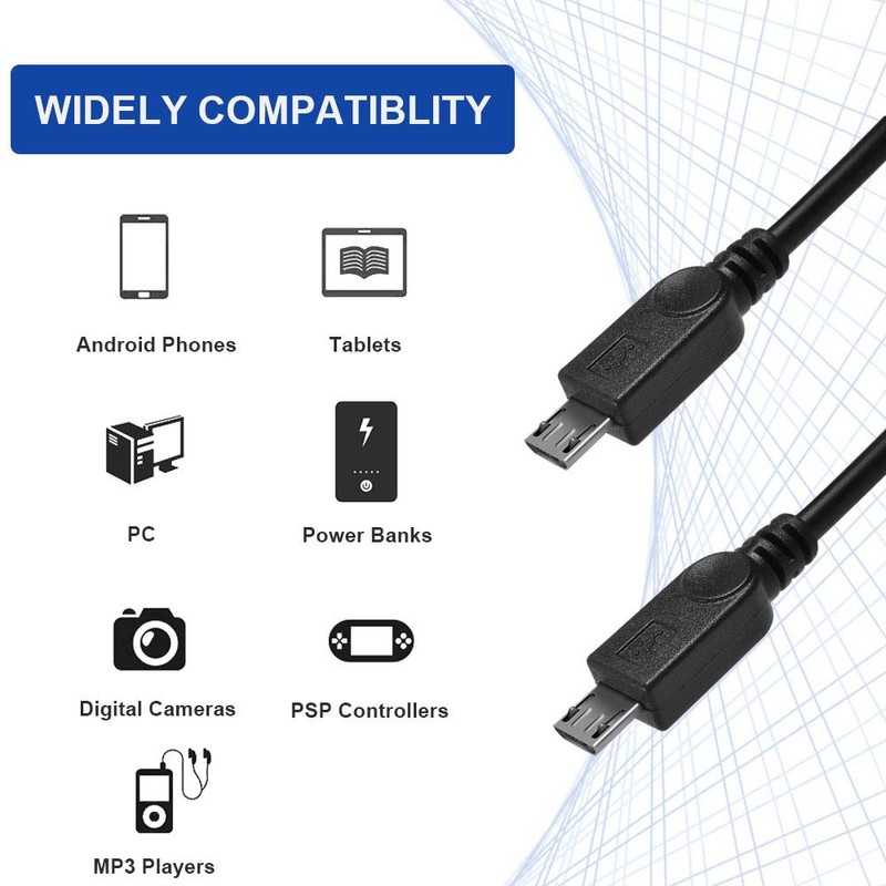 UCEC Dual Micro USB Splitter Charge Cable Power up to