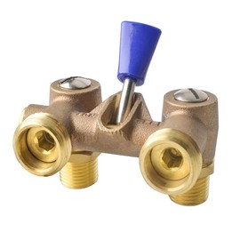 HYDRO MASTER Washing Machine Shut Off Valve，1/2" Male Pipe Thread × 3/4" Outlet Hose Thread.
