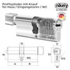 GERCAR 3x Knob Cylinder Simultaneous Locking 3 Locking Cylinders 45/45