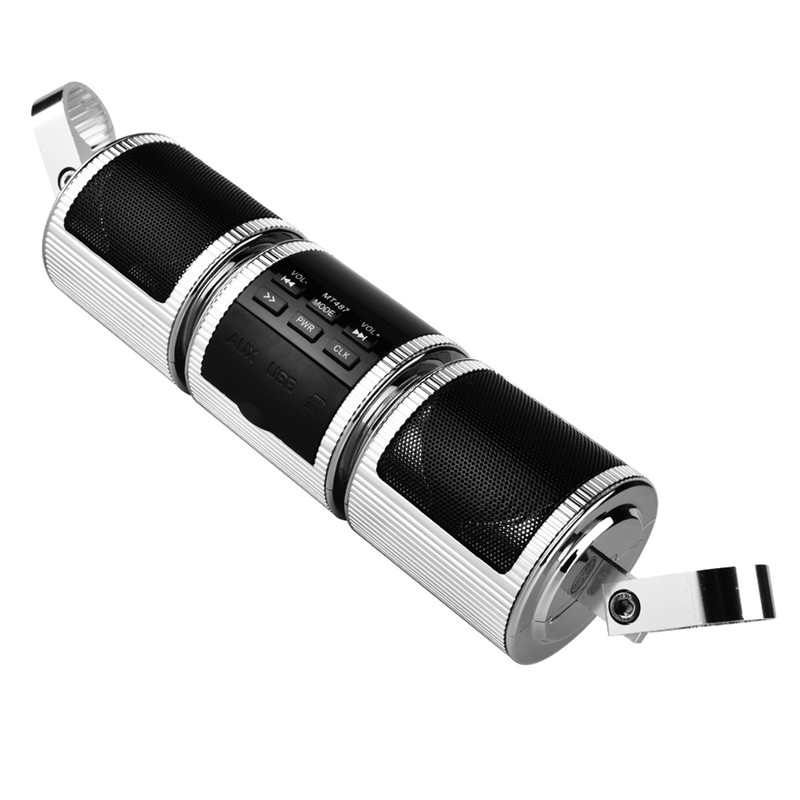 Motorcycle MP3 Music Player BT Audio Stereo Speaker FM Transmitter