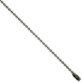 Sabrina Silver Stainless Steel Bead Ball Chain Anklet 2 mm Thick 9 inch