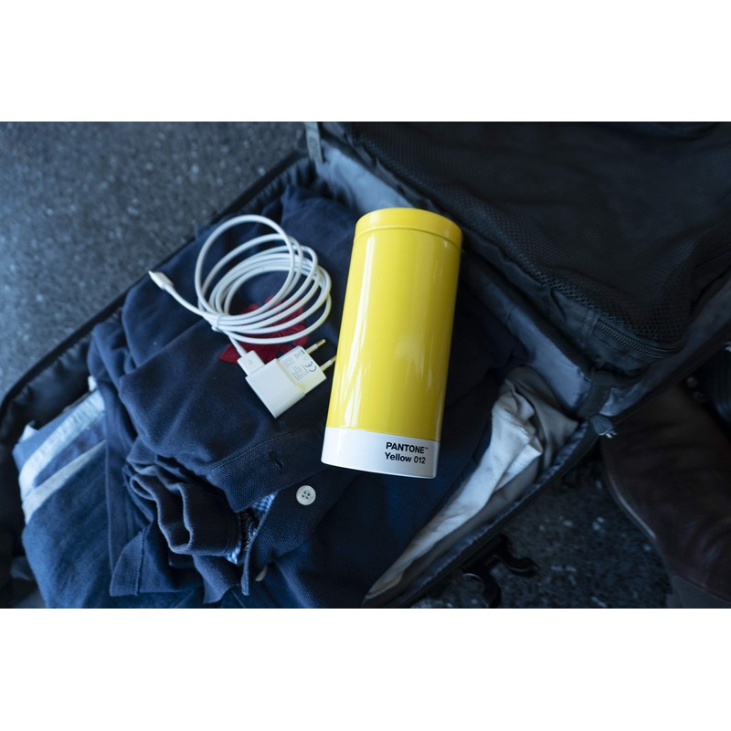 Pantone Travel Mug, Stainless Steel, ABS, Yellow 012, 7.5 x