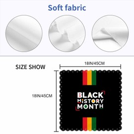 Black History Month Table Napkins Cloth Set of 4 Soft Colorful Stripes Washable and Reusable Dinner Napkins for KitchenWeddings Parties 18 x 18 inch