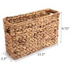 Yesland Hand-Woven Narrow Water Hyacinth Holder Wicker Basket, 15.5 x